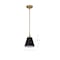 Nuvo Dover 1-Light Small Pendant Black with Vintage Brass 60/7408 - alternate 2